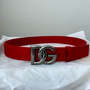 Pre- owned D& Ginterlocking  Red Rouge 100 Cm  Red Strap